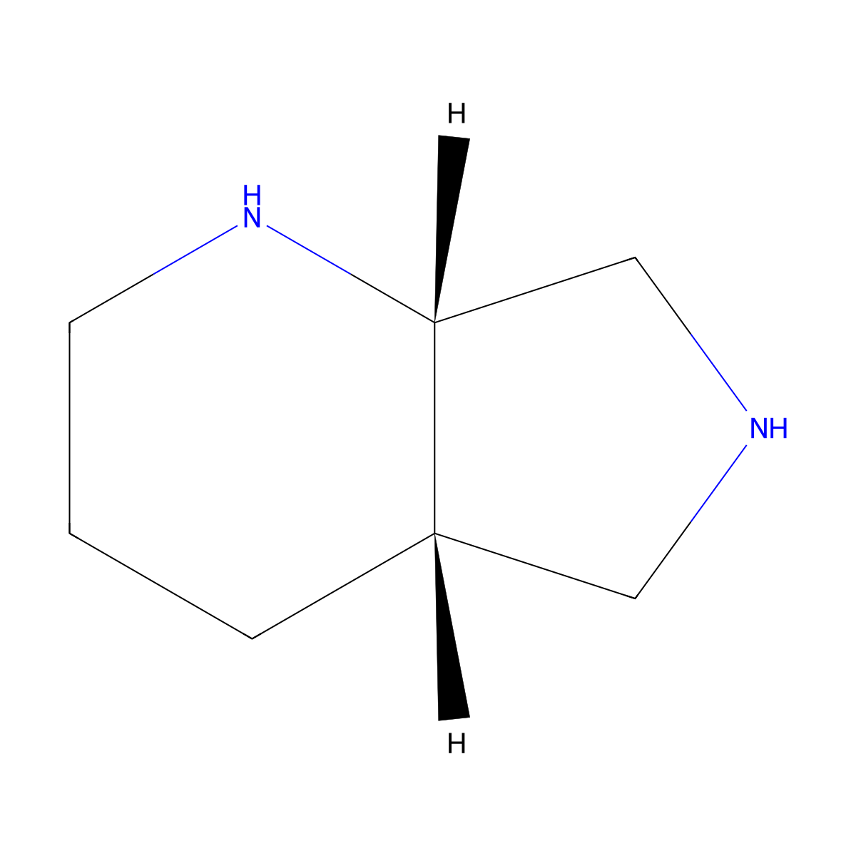 (1S,6S)-2,8-Diazabicyclo(4.3.0)nonane molecular structure, CAS 151213-40-0