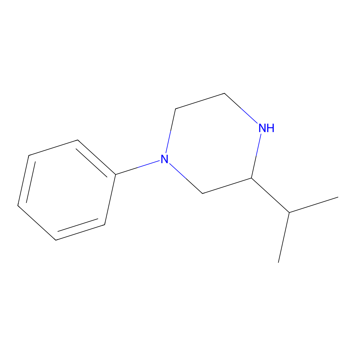 1-Phenyl-3-(propan-2-yl)piperazine molecular structure, CAS 1512137-63-1
