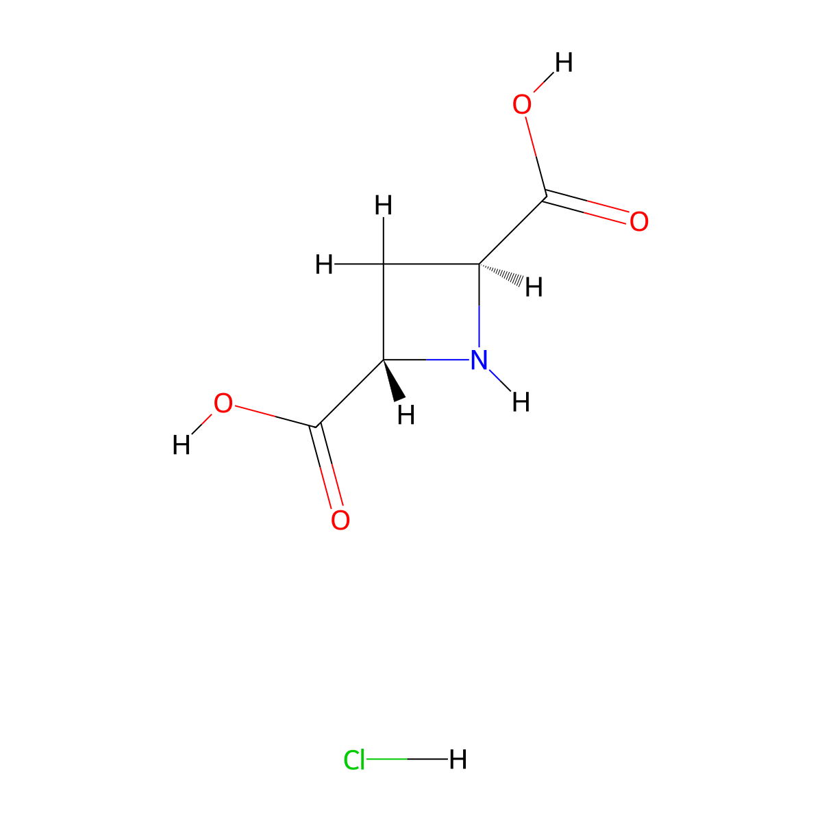 (2S,4S)-azetidine-2,4-dicarboxylic acid;hydrochloride molecular structure, CAS 151214-52-7