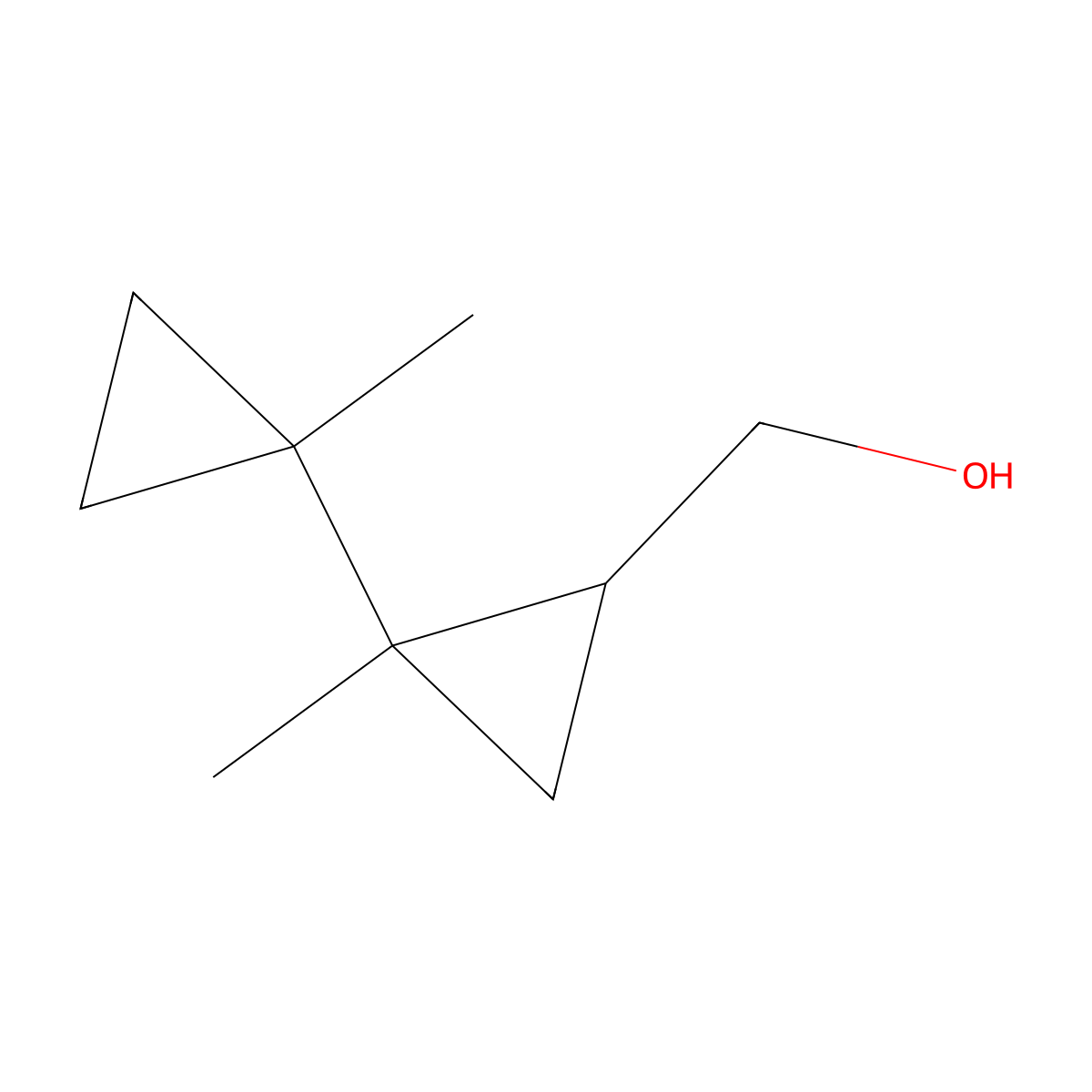 [2-Methyl-2-(1-methylcyclopropyl)cyclopropyl]methanol molecular structure, CAS 1512143-99-5
