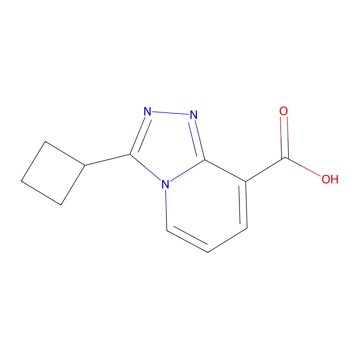 3-Cyclobutyl-[1,2,4]triazolo[4,3-a]pyridine-8-carboxylic acid molecular structure, CAS 1512156-14-7