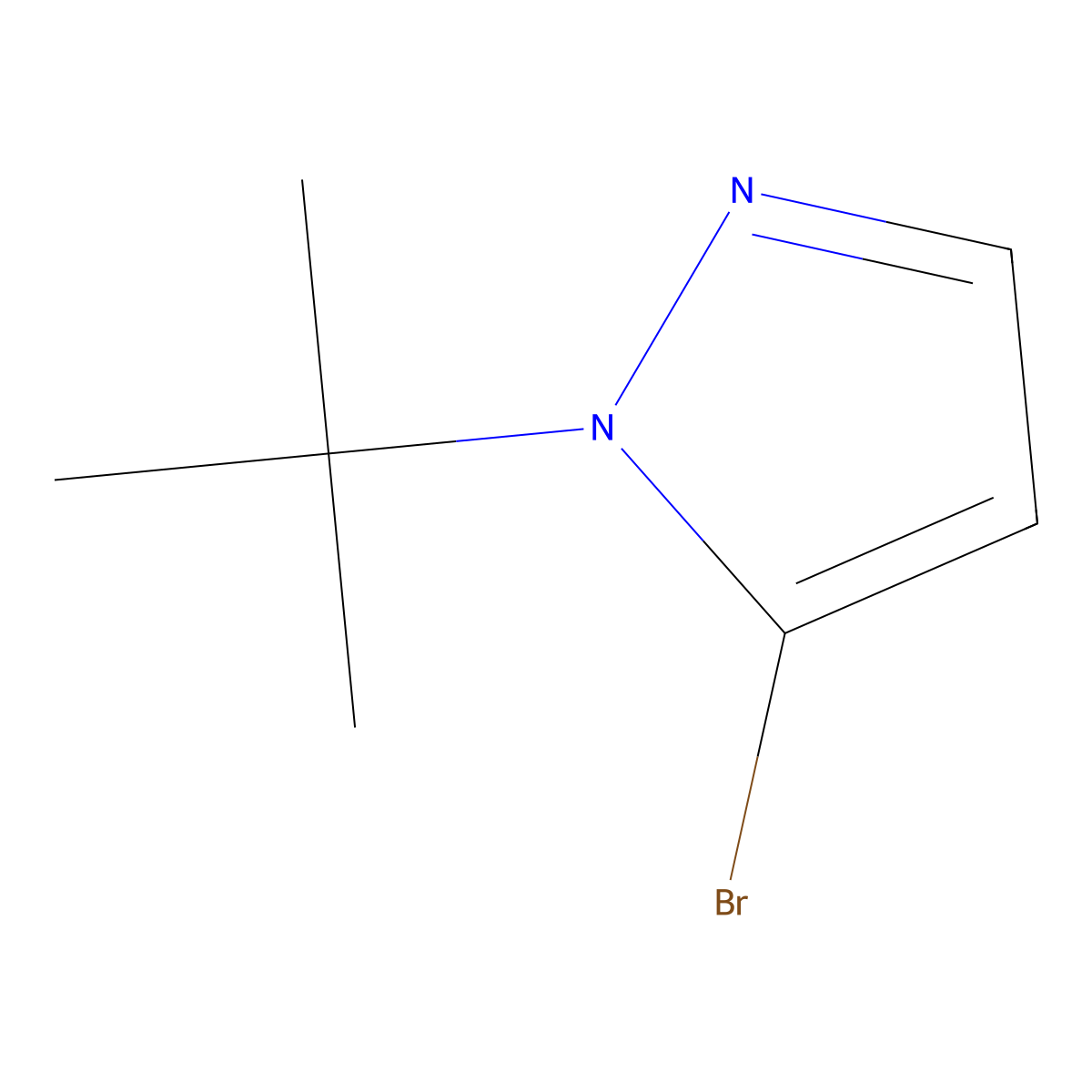 5-Bromo-1-(tert-butyl)-1H-pyrazole molecular structure, CAS 1512164-79-2