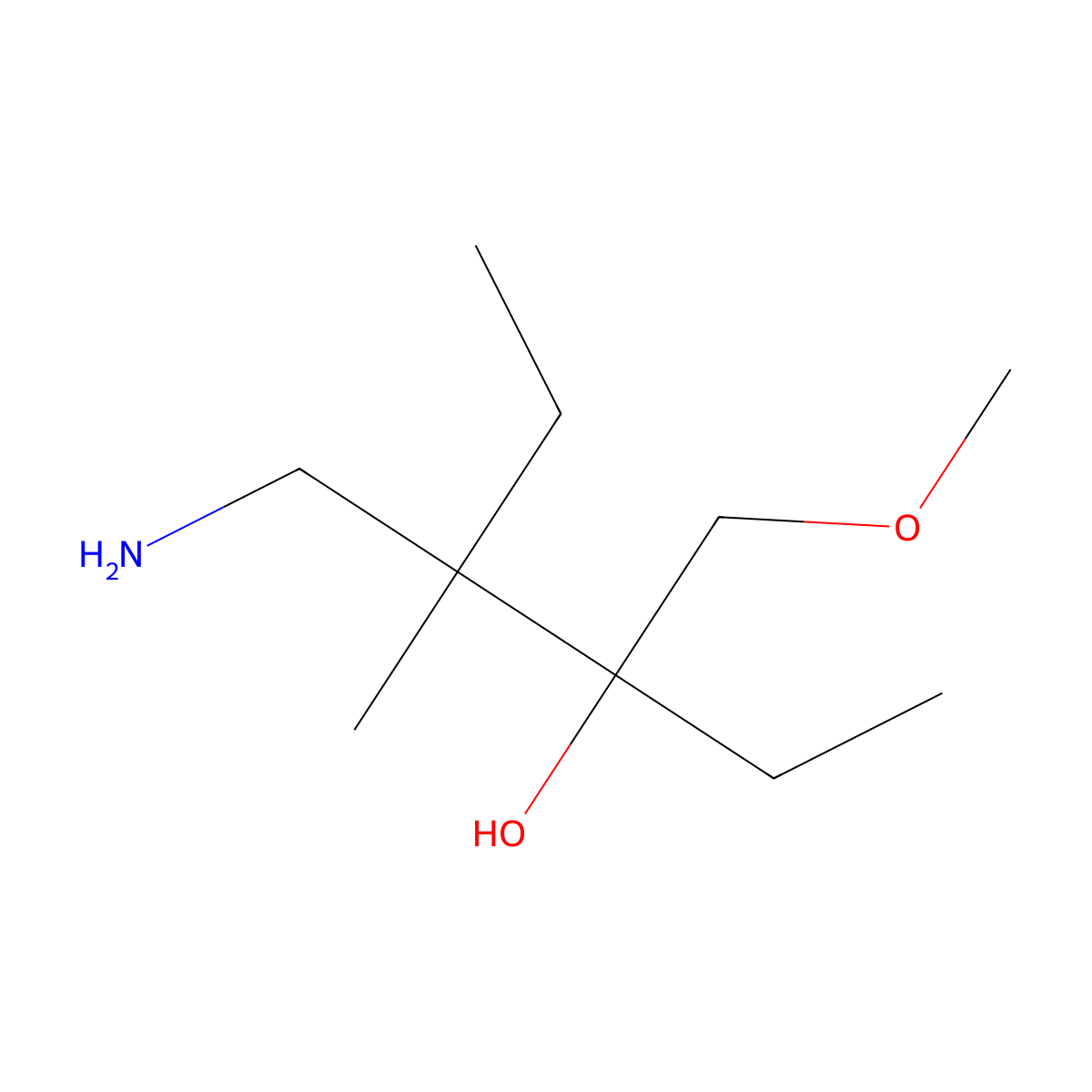 4-(Aminomethyl)-3-(methoxymethyl)-4-methylhexan-3-ol molecular structure, CAS 1512170-21-6