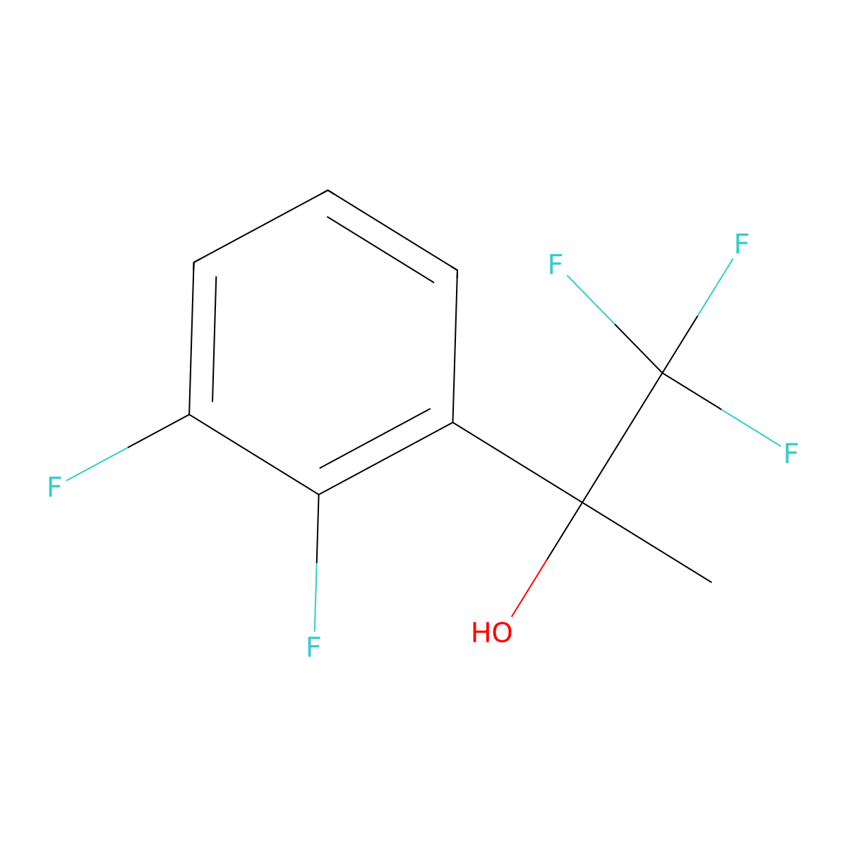 2-(2,3-Difluorophenyl)-1,1,1-trifluoropropan-2-ol molecular structure, CAS 1512179-09-7