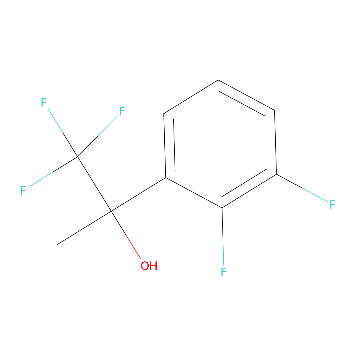 2-(2,3-Difluorophenyl)-1,1,1-trifluoropropan-2-ol molecular structure, CAS 1512179-09-7