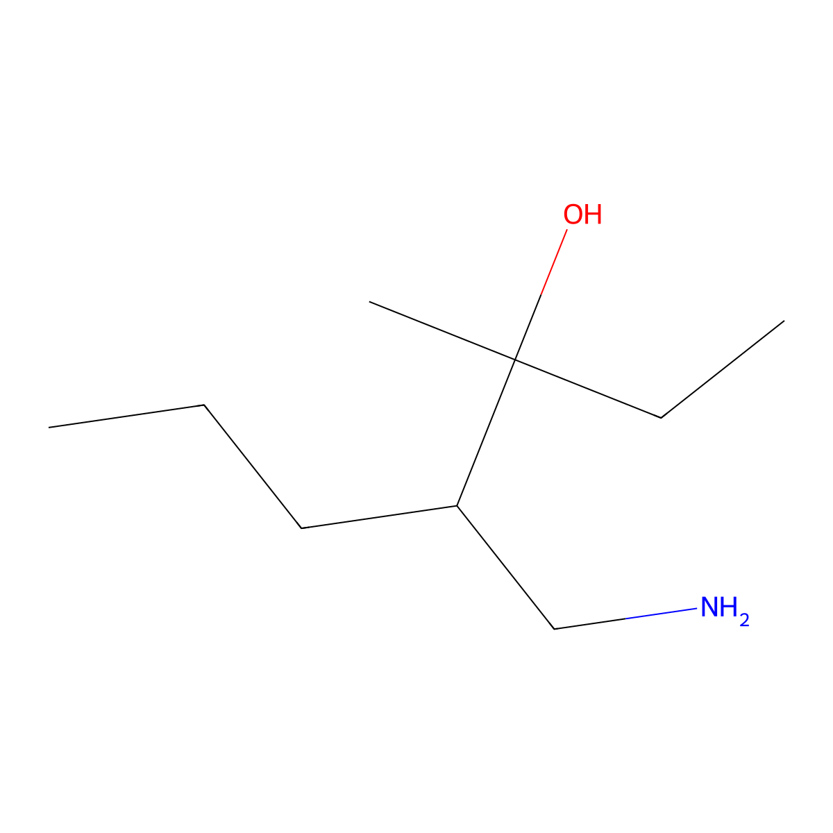 4-(Aminomethyl)-3-methylheptan-3-ol molecular structure, CAS 1512187-36-8