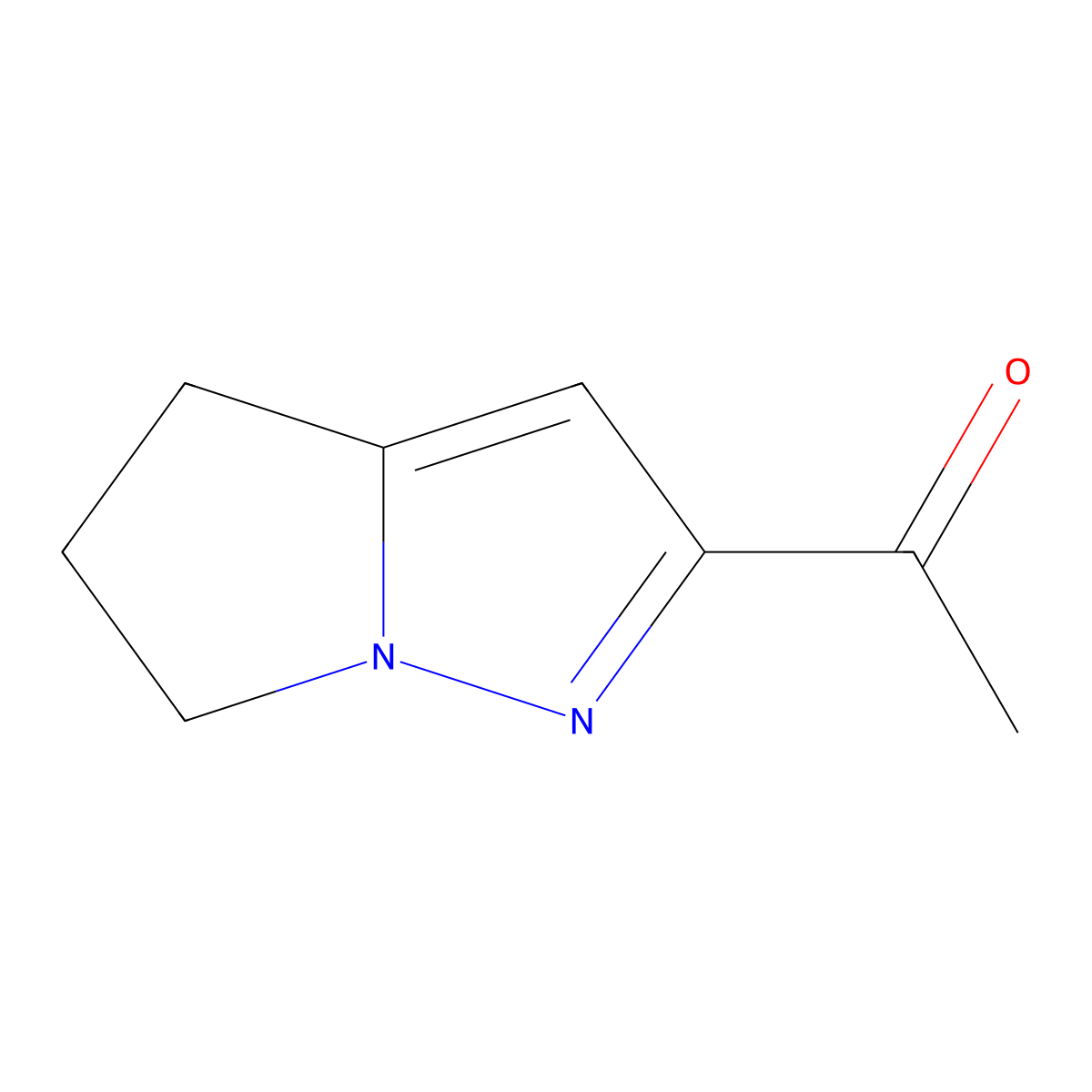 1-(5,6-dihydro-4H-pyrrolo[1,2-b]pyrazol-2-yl)ethanone molecular structure, CAS 1512202-56-0