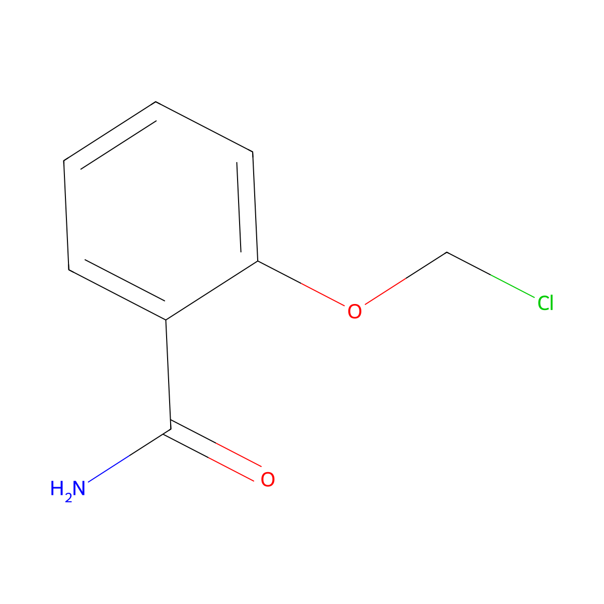 2-(Chloromethoxy)benzamide molecular structure, CAS 1512203-12-1