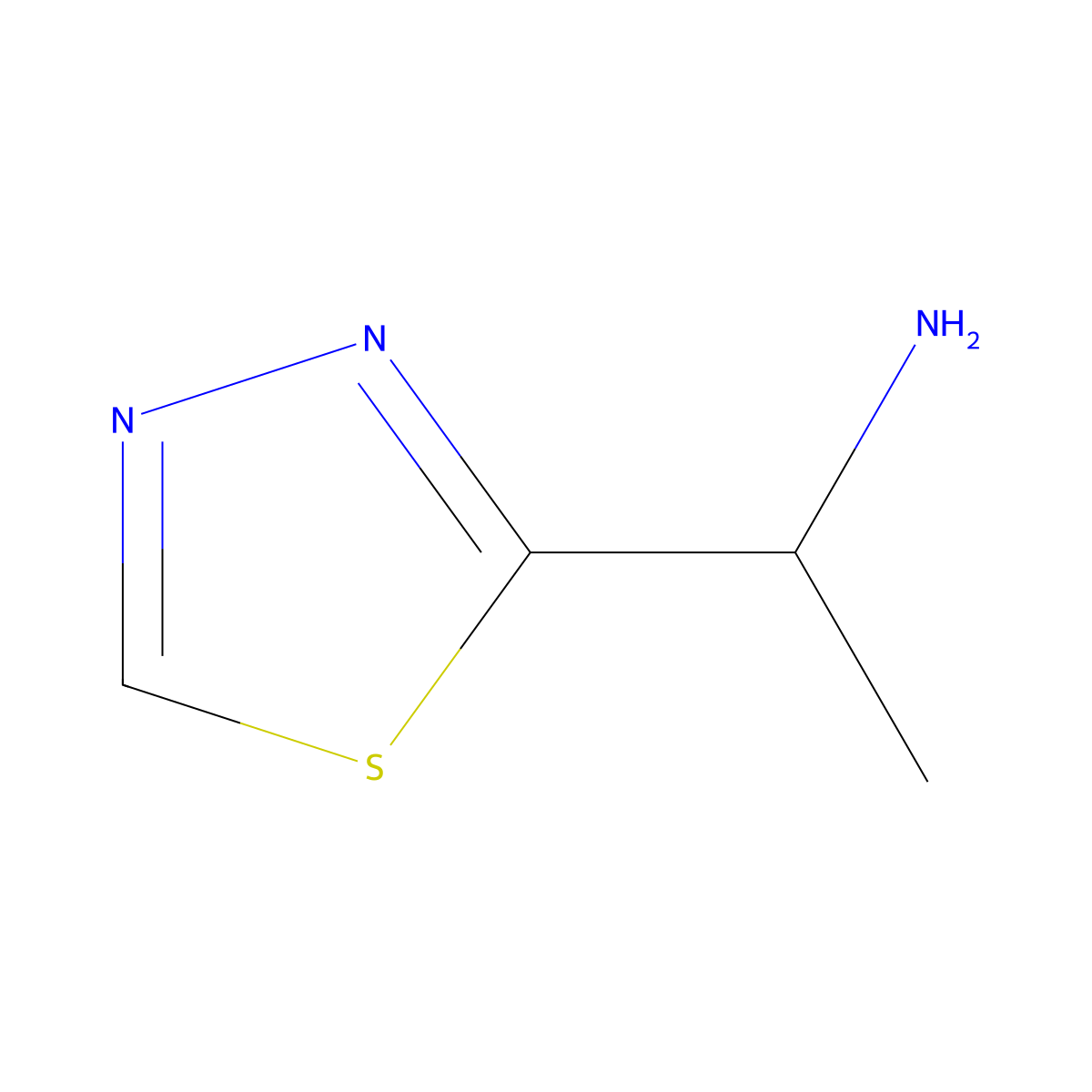 1-(1,3,4-Thiadiazol-2-yl)ethan-1-amine molecular structure, CAS 1512210-31-9