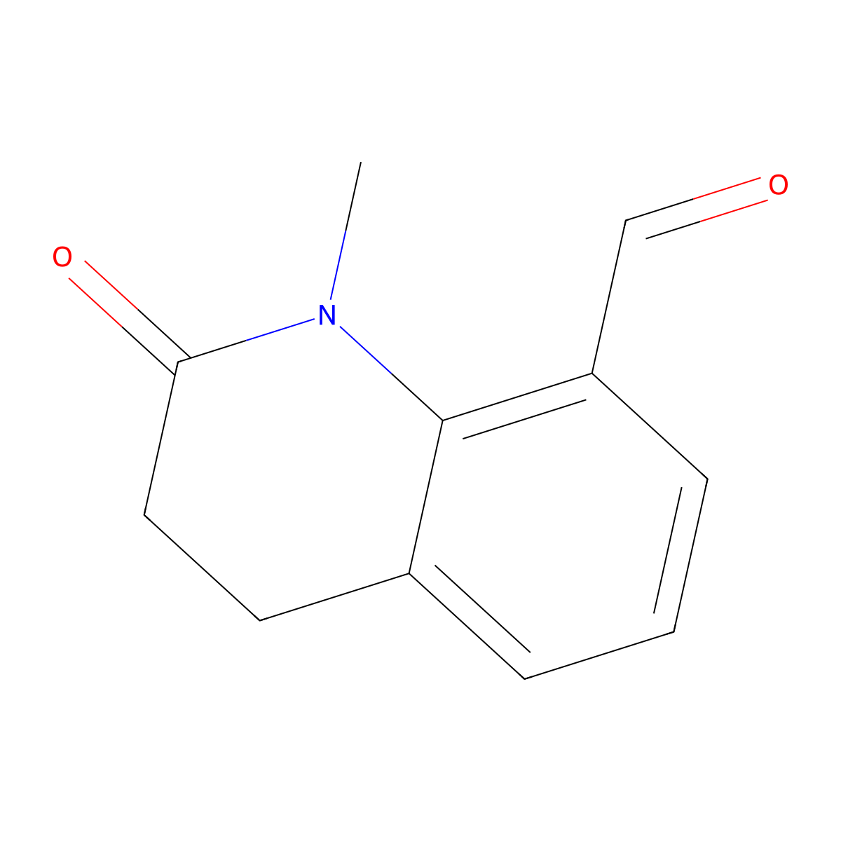 1-Methyl-2-oxo-1,2,3,4-tetrahydroquinoline-8-carbaldehyde molecular structure, CAS 1512224-24-6