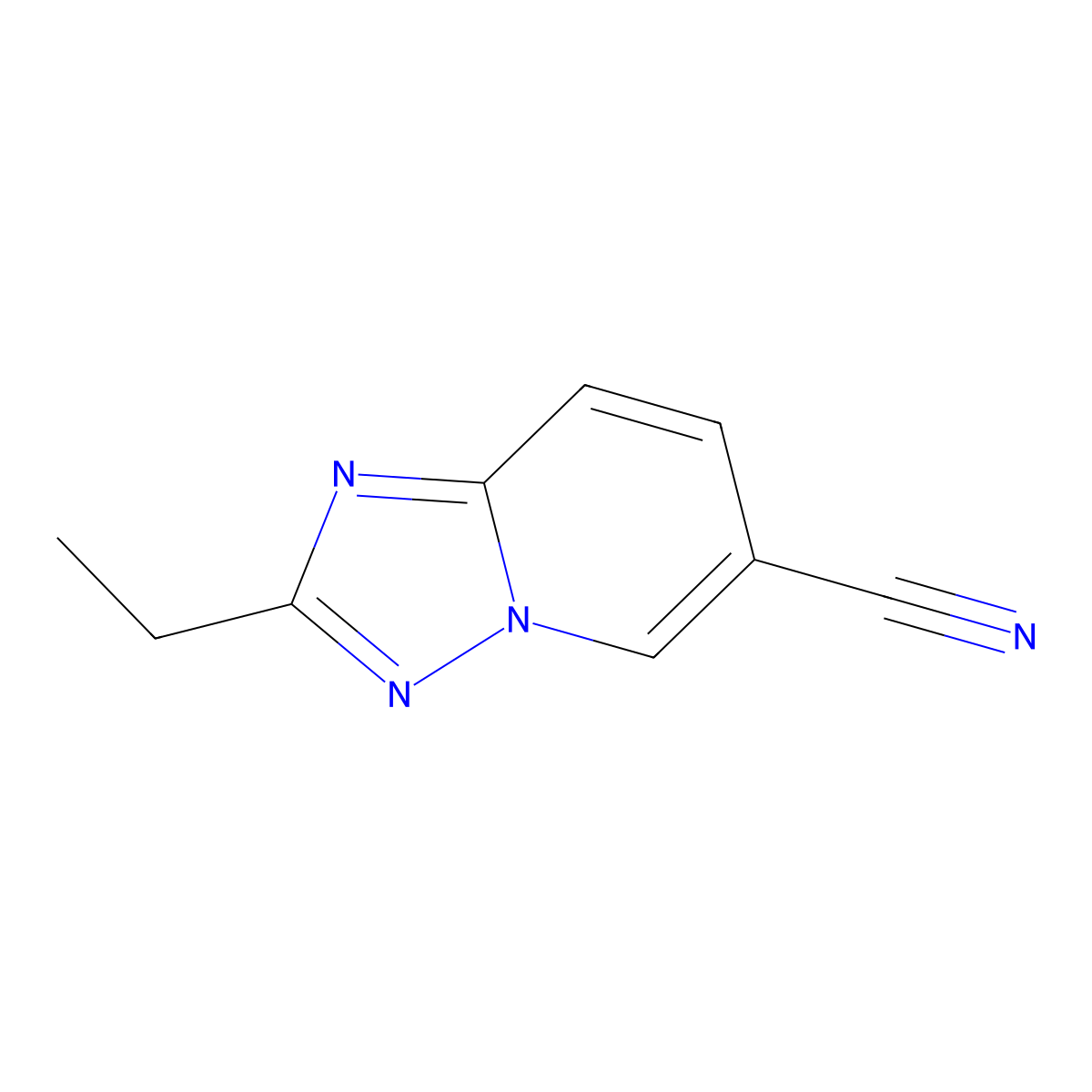 2-Ethyl-[1,2,4]triazolo[1,5-a]pyridine-6-carbonitrile molecular structure, CAS 1512237-18-1