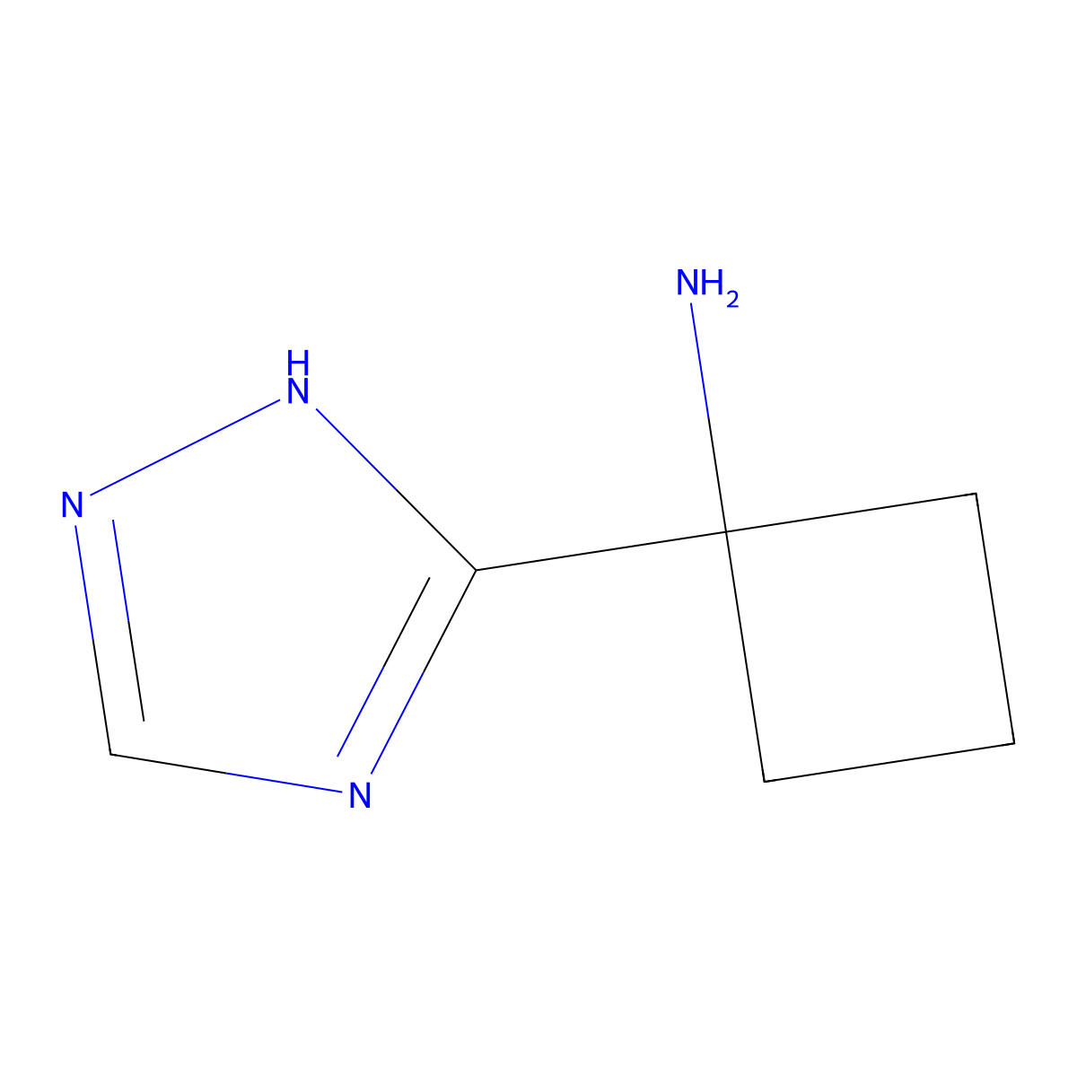1-(1H-1,2,4-triazol-3-yl)cyclobutan-1-amine molecular structure, CAS 1512240-49-1