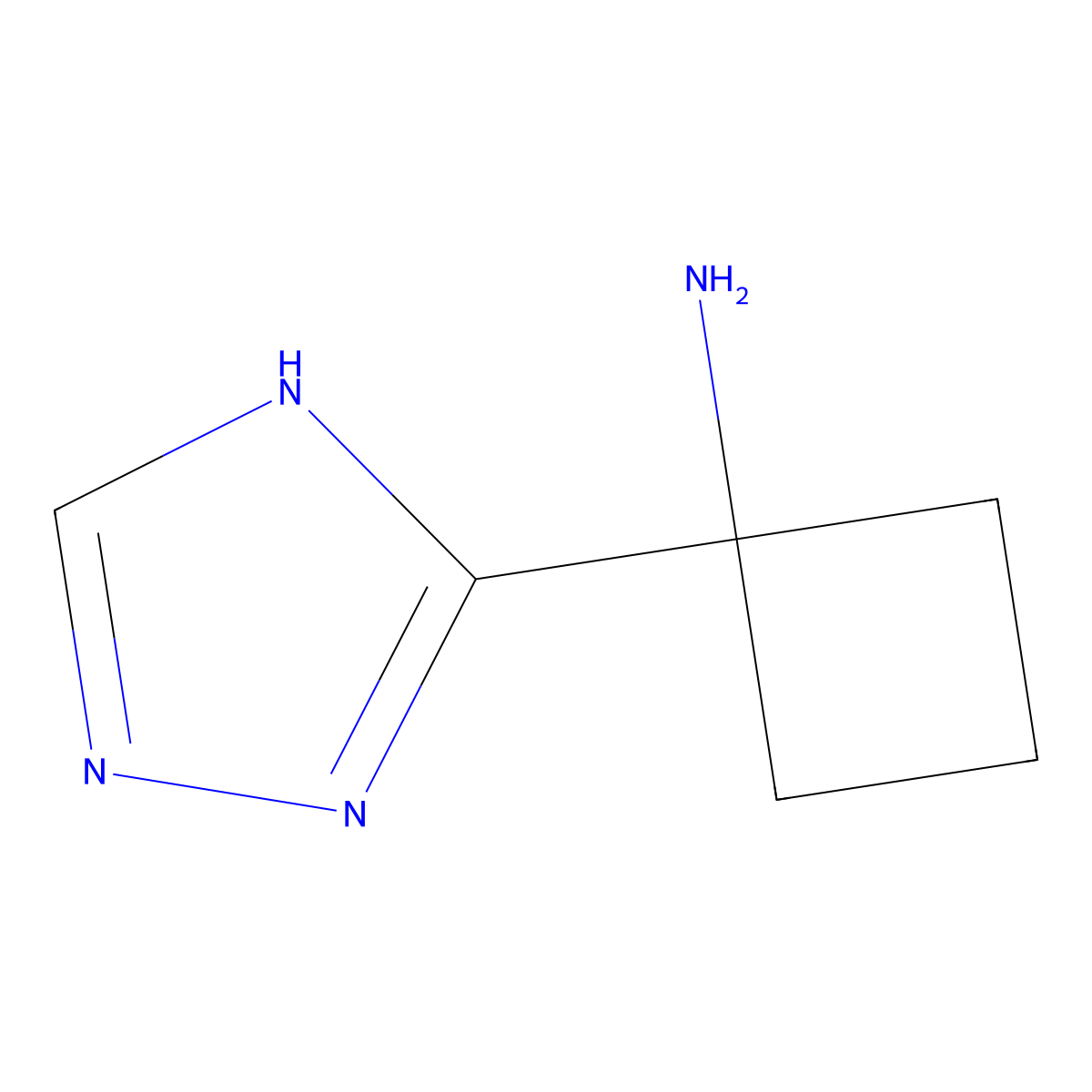 1-(1H-1,2,4-triazol-3-yl)cyclobutan-1-amine molecular structure, CAS 1512240-49-1