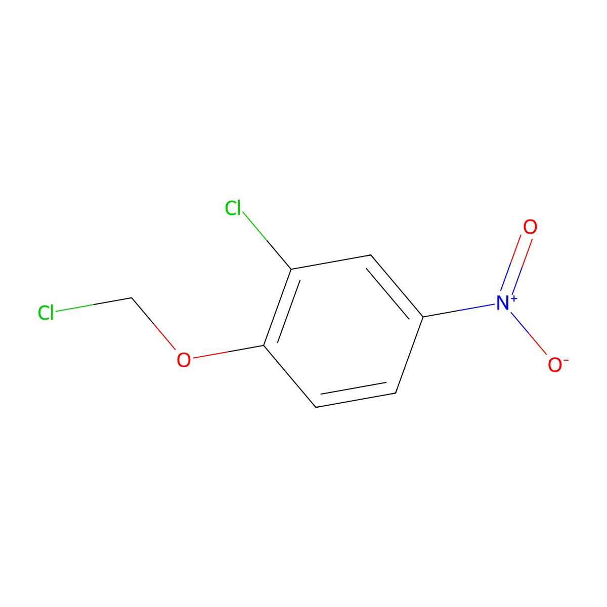 2-Chloro-1-(chloromethoxy)-4-nitrobenzene molecular structure, CAS 1512240-61-7