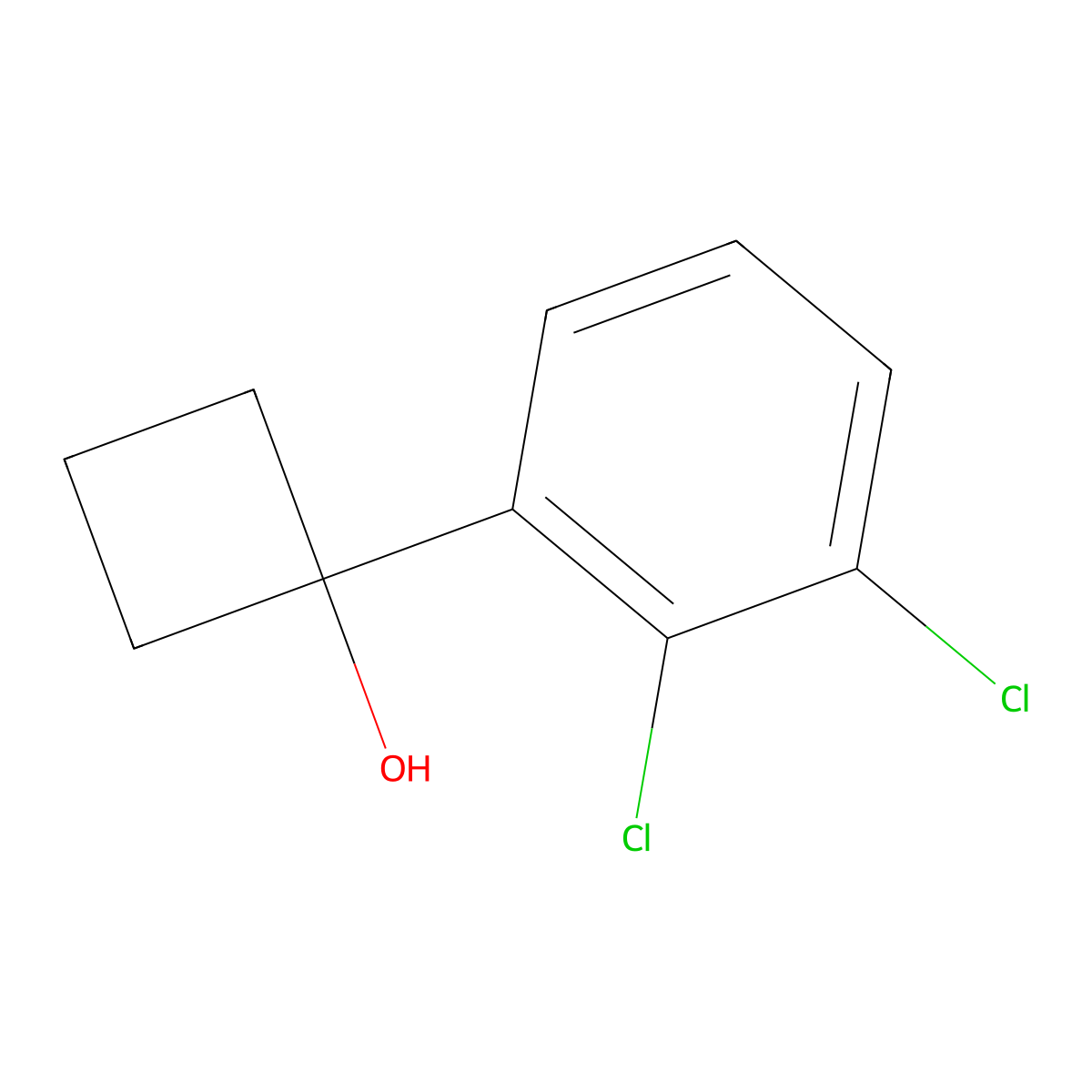 1-(2,3-Dichlorophenyl)cyclobutanol molecular structure, CAS 1512242-18-0