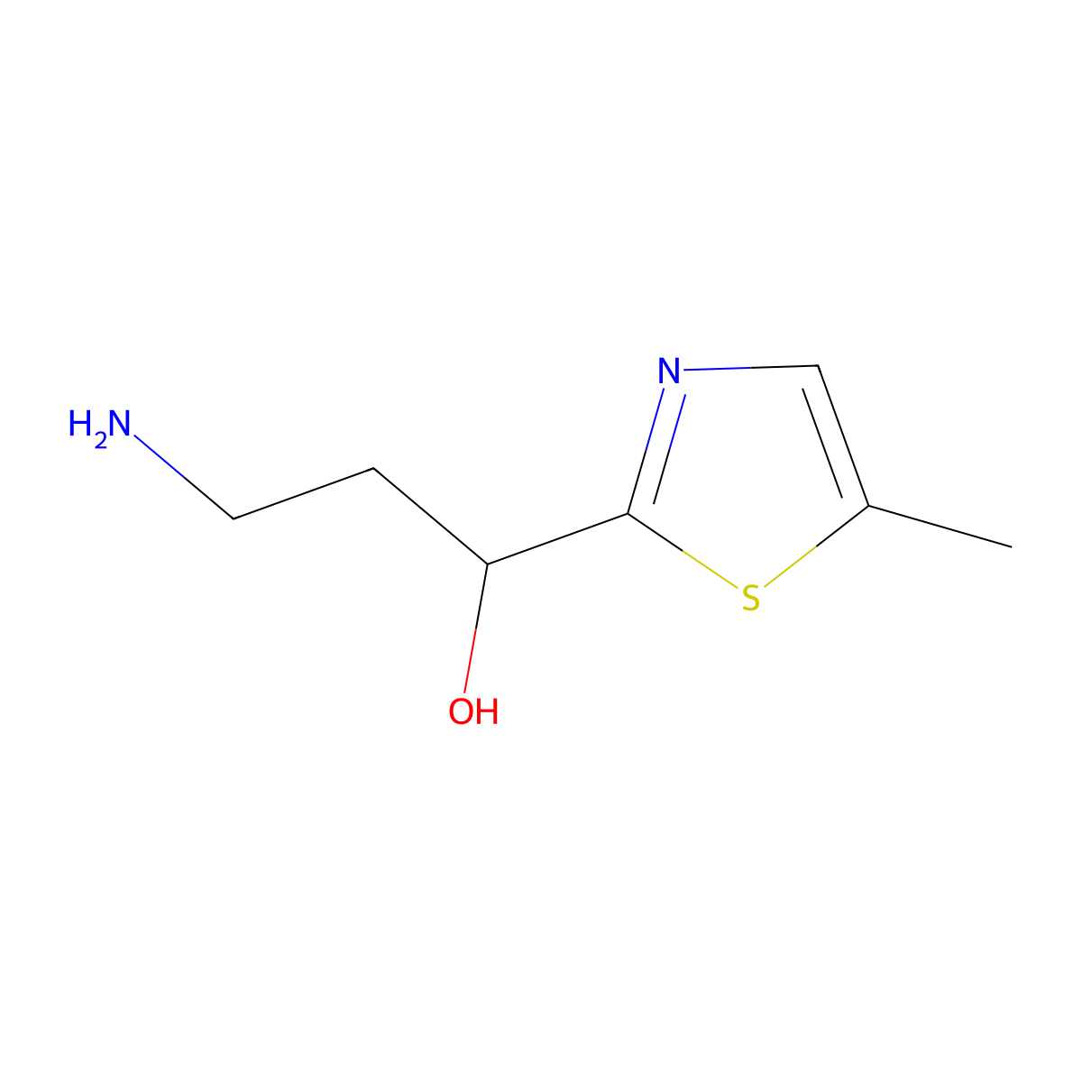 3-Amino-1-(5-methyl-1,3-thiazol-2-yl)propan-1-ol molecular structure, CAS 1512257-82-7
