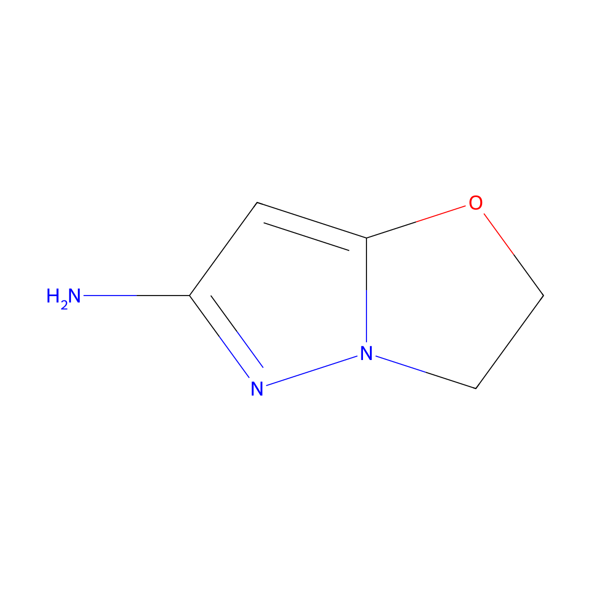 2,3-Dihydropyrazolo[5,1-b]oxazol-6-amine molecular structure, CAS 1512258-62-6