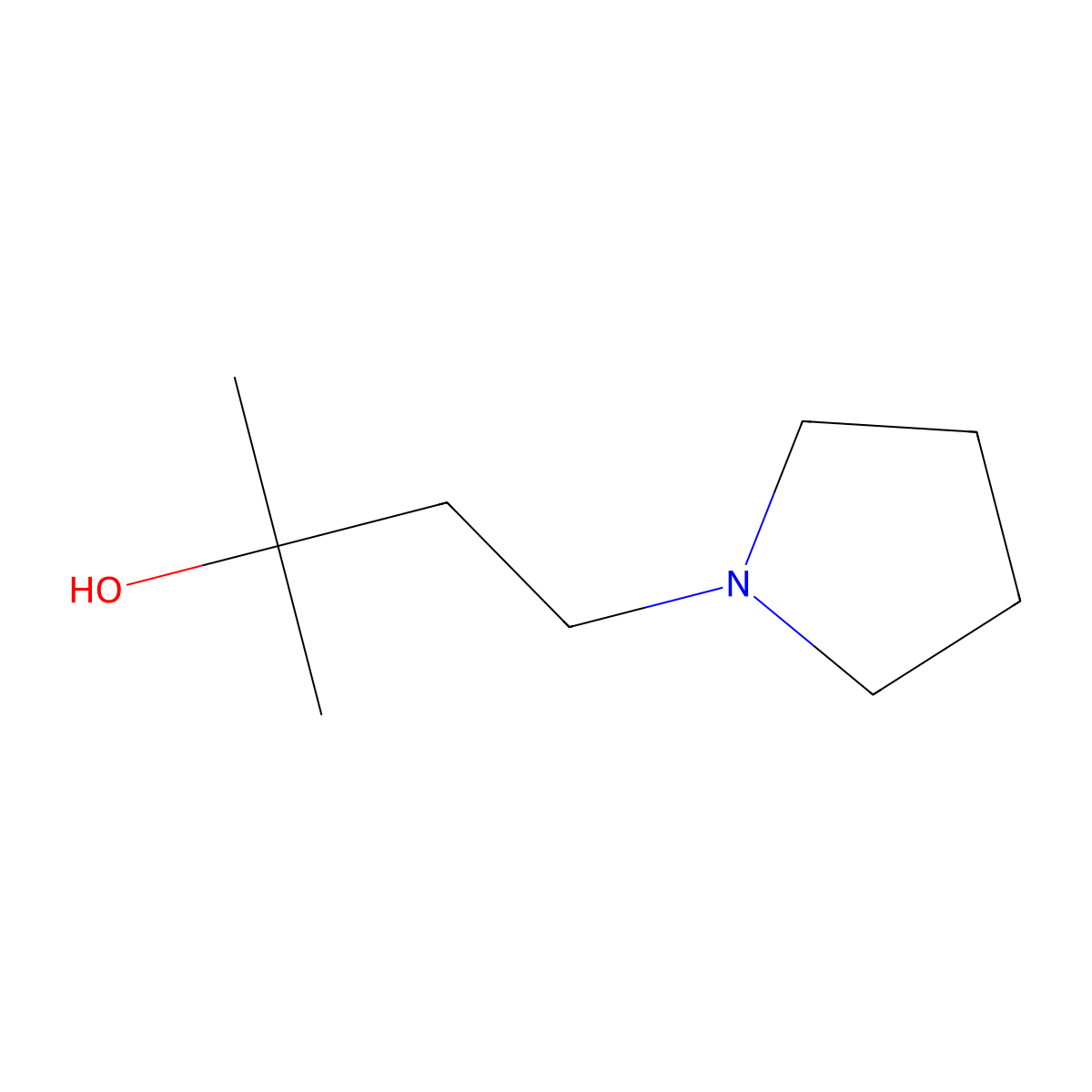 2-Methyl-4-(pyrrolidin-1-yl)butan-2-ol molecular structure, CAS 1512285-97-0