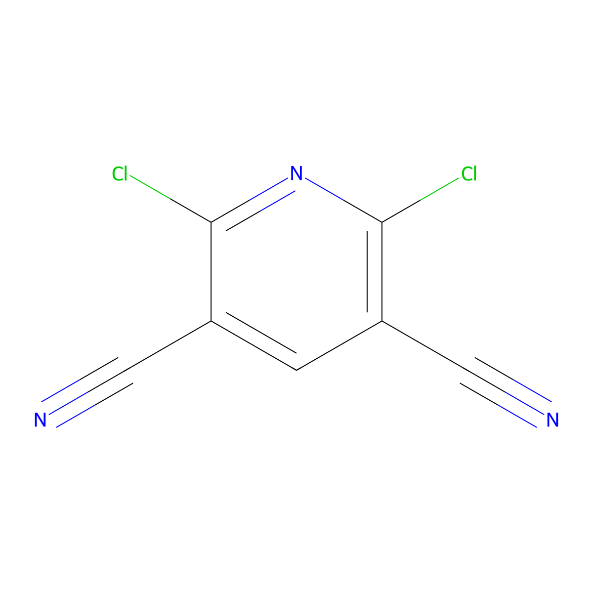 2,6-Dichloropyridine-3,5-dicarbonitrile molecular structure, CAS 151229-84-4