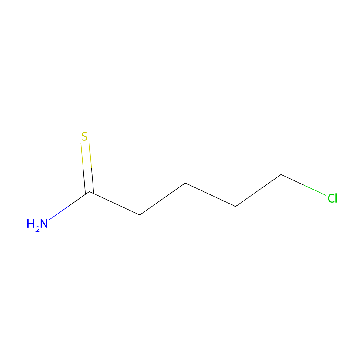 5-Chloropentanethioamide molecular structure, CAS 1512290-54-8