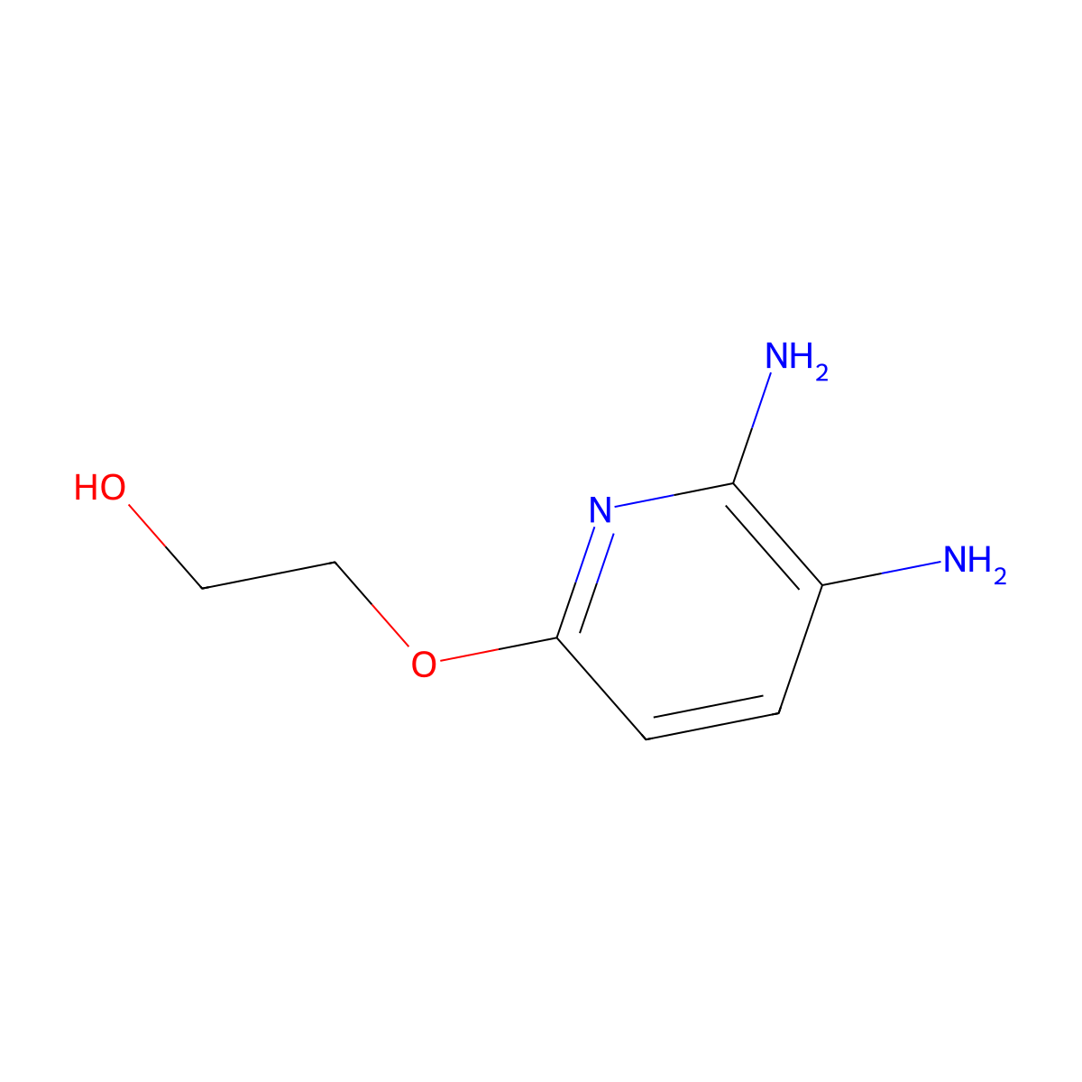 2-[(5,6-Diaminopyridin-2-YL)oxy]ethan-1-OL molecular structure, CAS 1512292-59-9