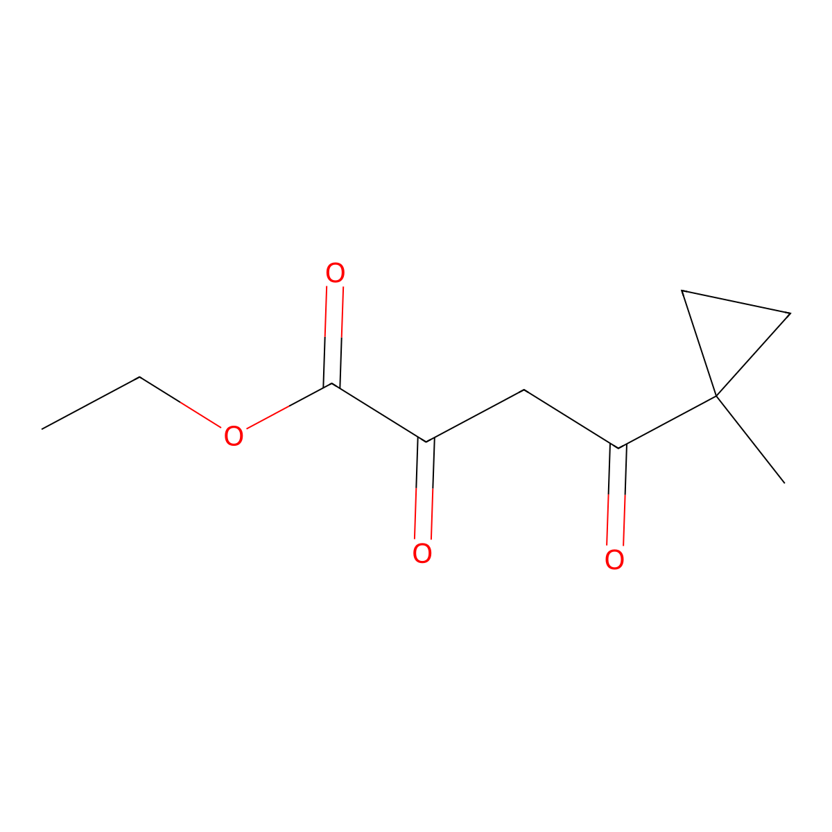 Ethyl 4-(1-methylcyclopropyl)-2,4-dioxobutanoate molecular structure, CAS 1512297-76-5