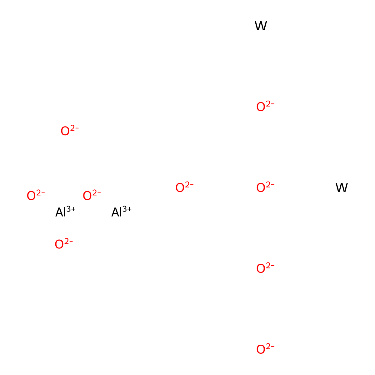Aluminum tungsten oxide (Al2W3O12) molecular structure, CAS 15123-82-7