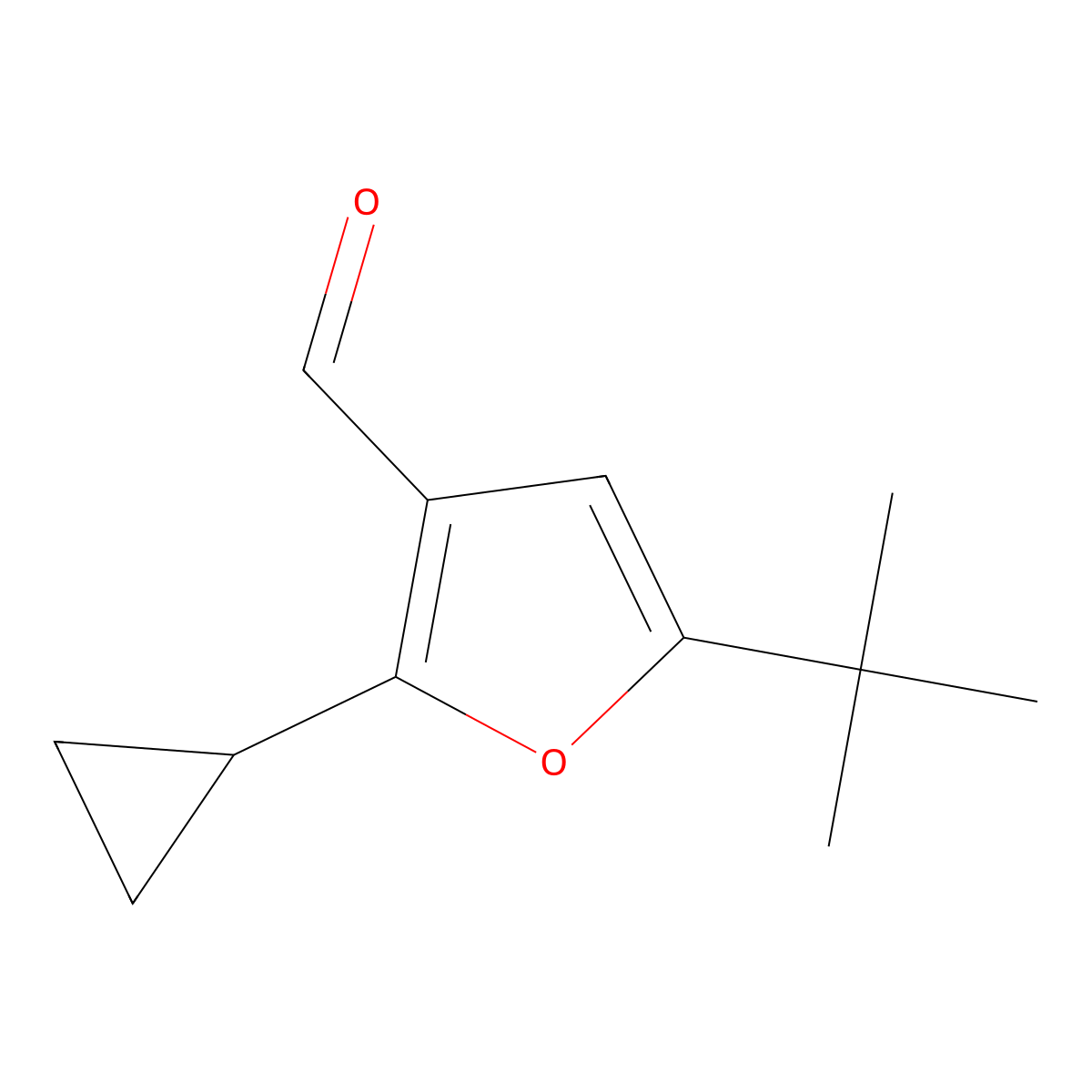 5-tert-Butyl-2-cyclopropylfuran-3-carbaldehyde molecular structure, CAS 1512307-46-8