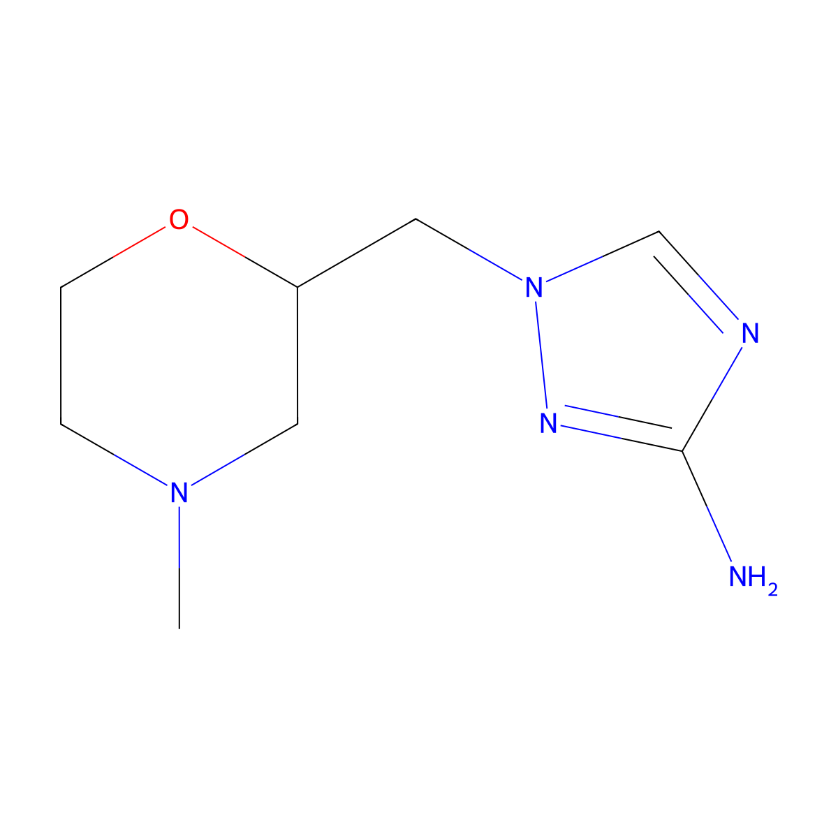 1-[(4-Methylmorpholin-2-yl)methyl]-1H-1,2,4-triazol-3-amine molecular structure, CAS 1512310-03-0