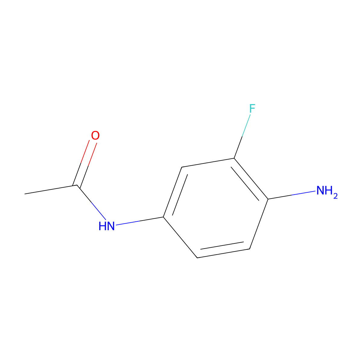 N-(4-amino-3-fluorophenyl)acetamide molecular structure, CAS 1512310-42-7