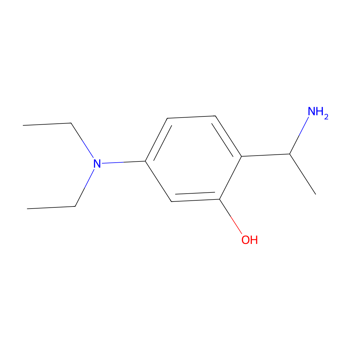 2-(1-Aminoethyl)-5-(diethylamino)phenol molecular structure, CAS 1512315-99-9