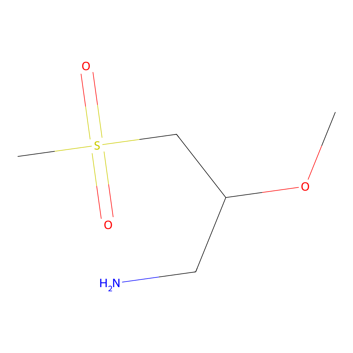 3-Methanesulfonyl-2-methoxypropan-1-amine molecular structure, CAS 1512316-16-3