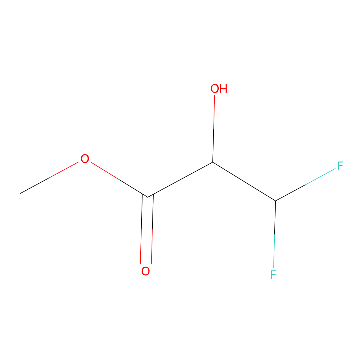 Methyl 3,3-difluoro-2-hydroxypropanoate molecular structure, CAS 1512317-30-4