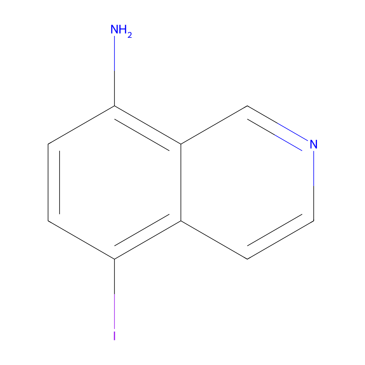 5-Iodoisoquinolin-8-amine molecular structure, CAS 1512345-29-7