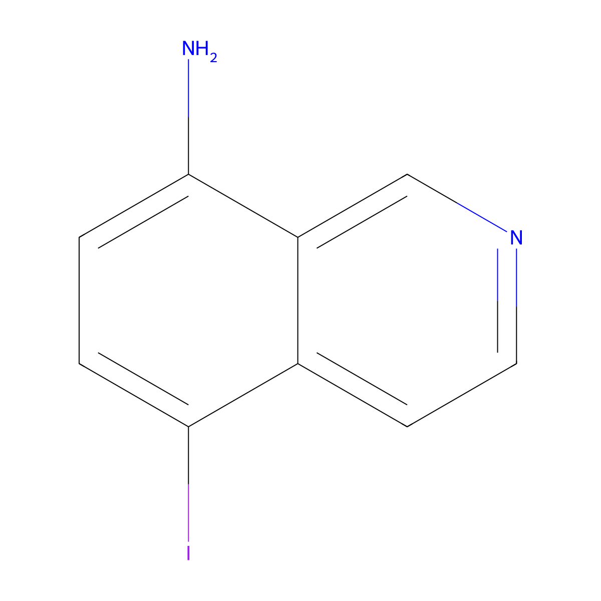 5-Iodoisoquinolin-8-amine molecular structure, CAS 1512345-29-7