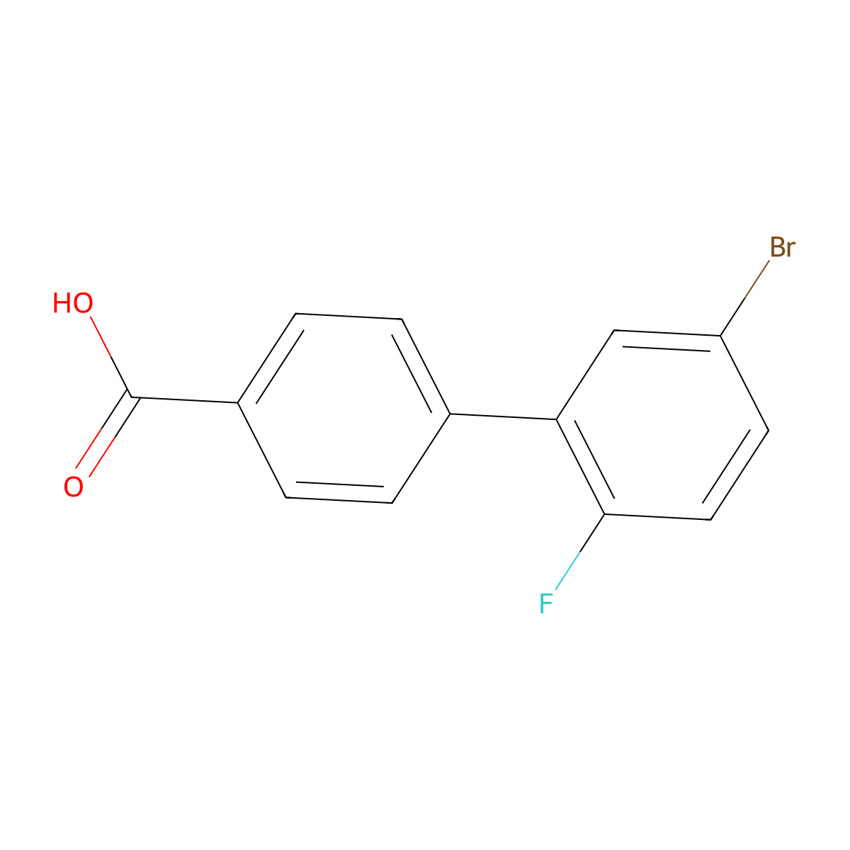 5'-Bromo-2'-fluoro-[1,1'-biphenyl]-4-carboxylic acid molecular structure, CAS 1512352-24-7