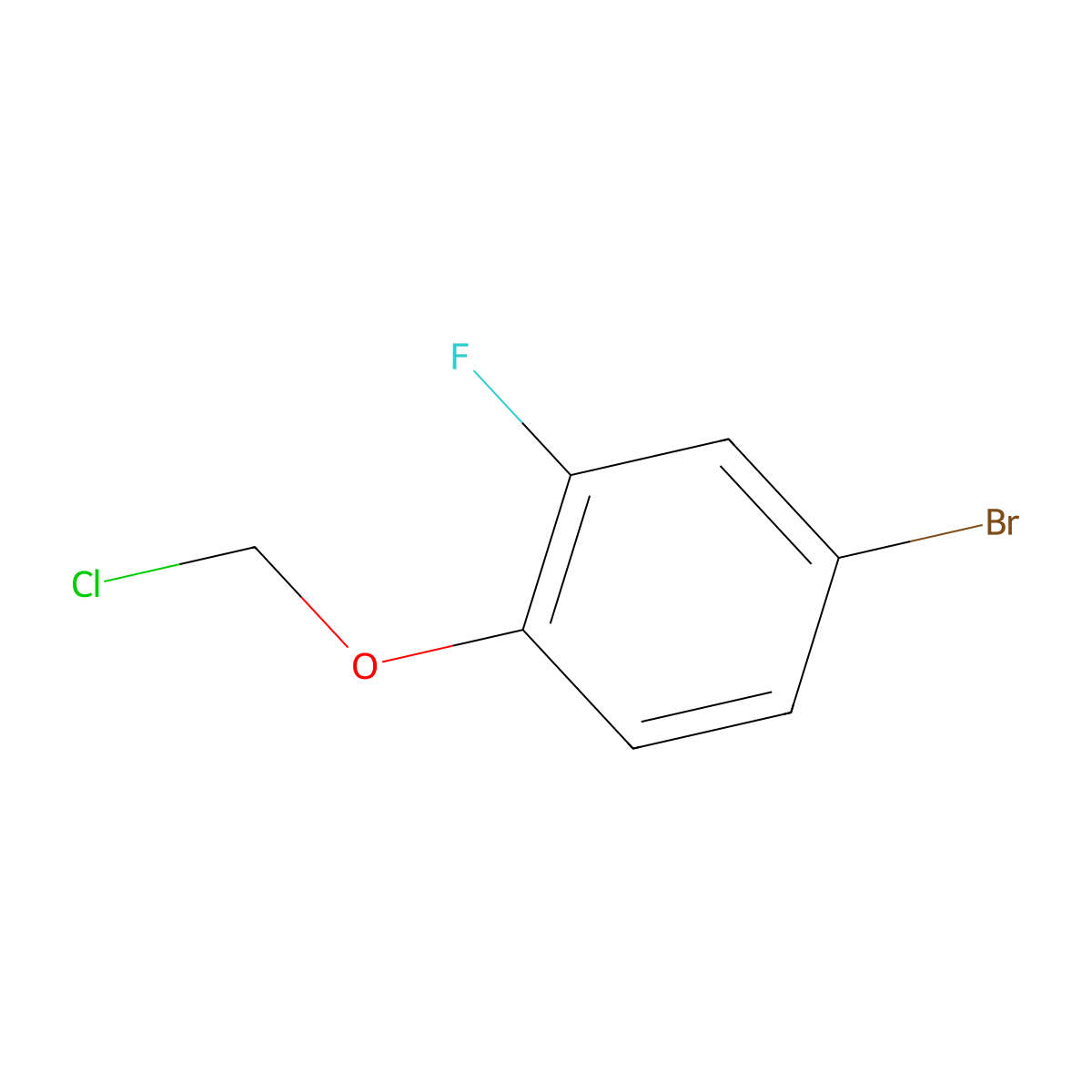4-Bromo-1-(chloromethoxy)-2-fluorobenzene molecular structure, CAS 1512355-04-2