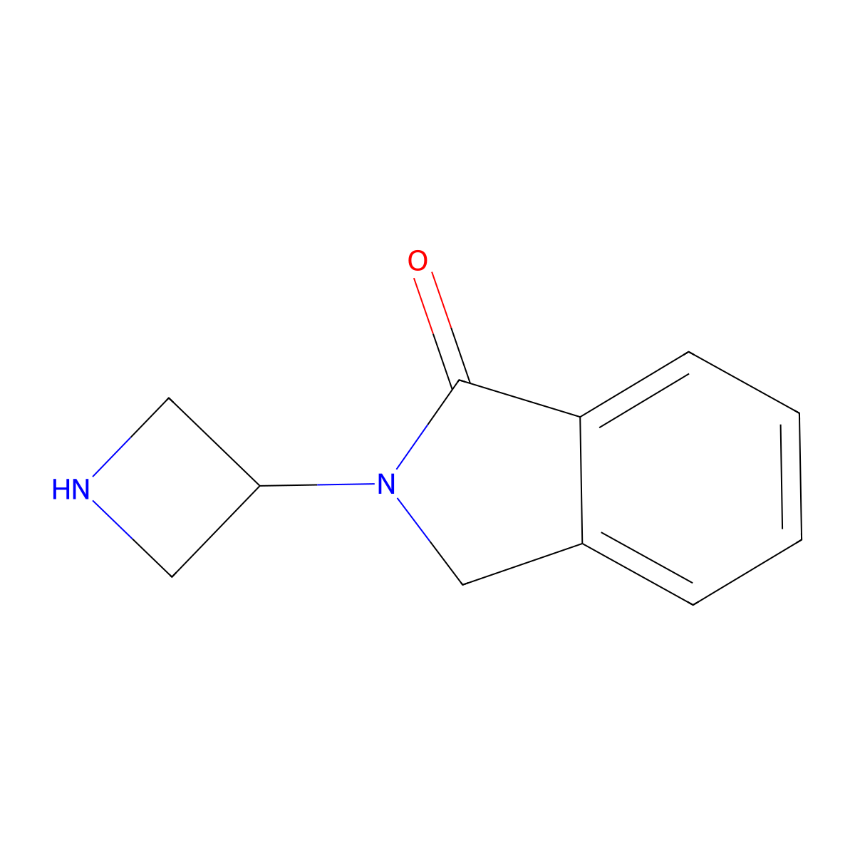 2-(azetidin-3-yl)-2,3-dihydro-1H-isoindol-1-one molecular structure, CAS 1512379-70-2