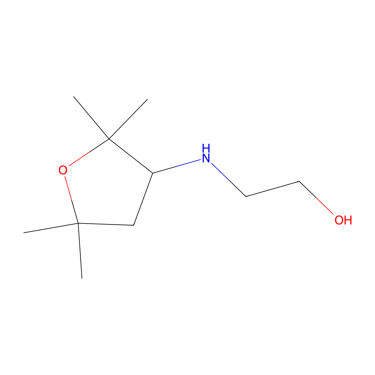2-[(2,2,5,5-Tetramethyloxolan-3-yl)amino]ethan-1-ol molecular structure, CAS 1512384-20-1