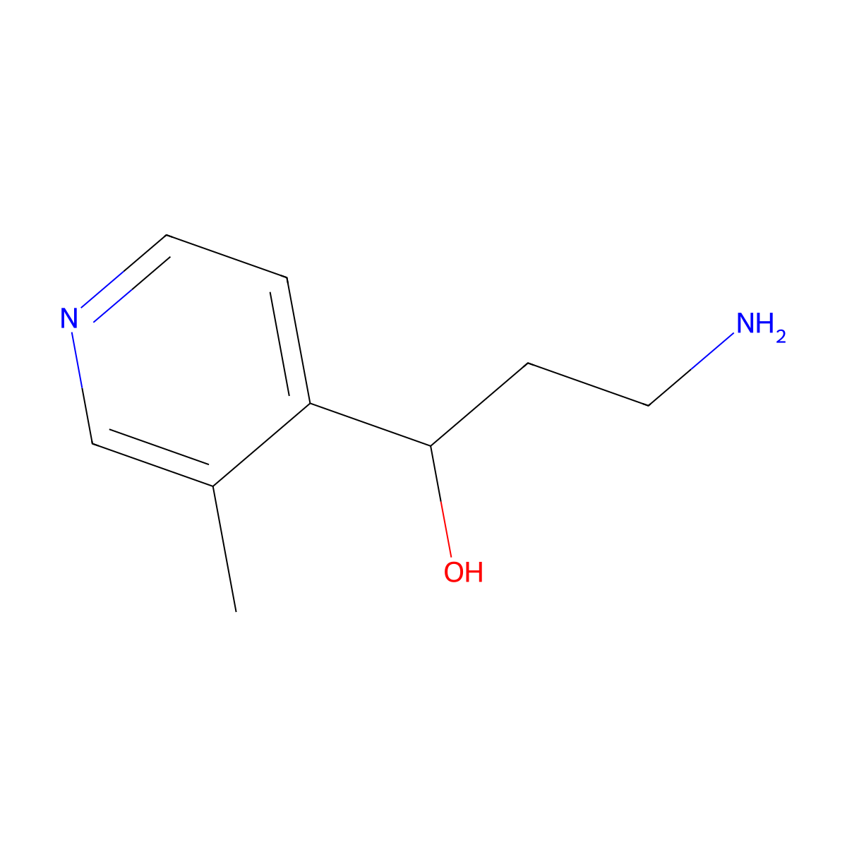 3-Amino-1-(3-methylpyridin-4-yl)propan-1-ol molecular structure, CAS 1512386-73-0
