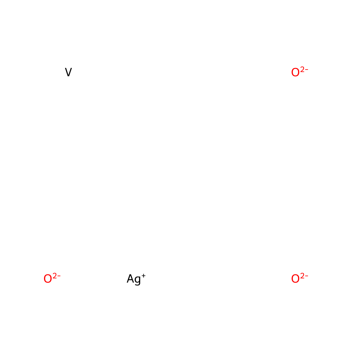 Silver vanadium oxide (Ag3VO4) molecular structure, CAS 15124-04-6