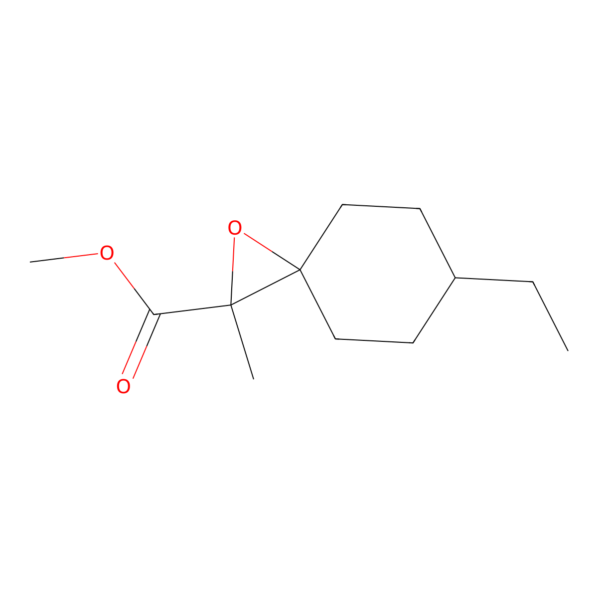 Methyl 6-ethyl-2-methyl-1-oxaspiro[2.5]octane-2-carboxylate molecular structure, CAS 1512429-46-7