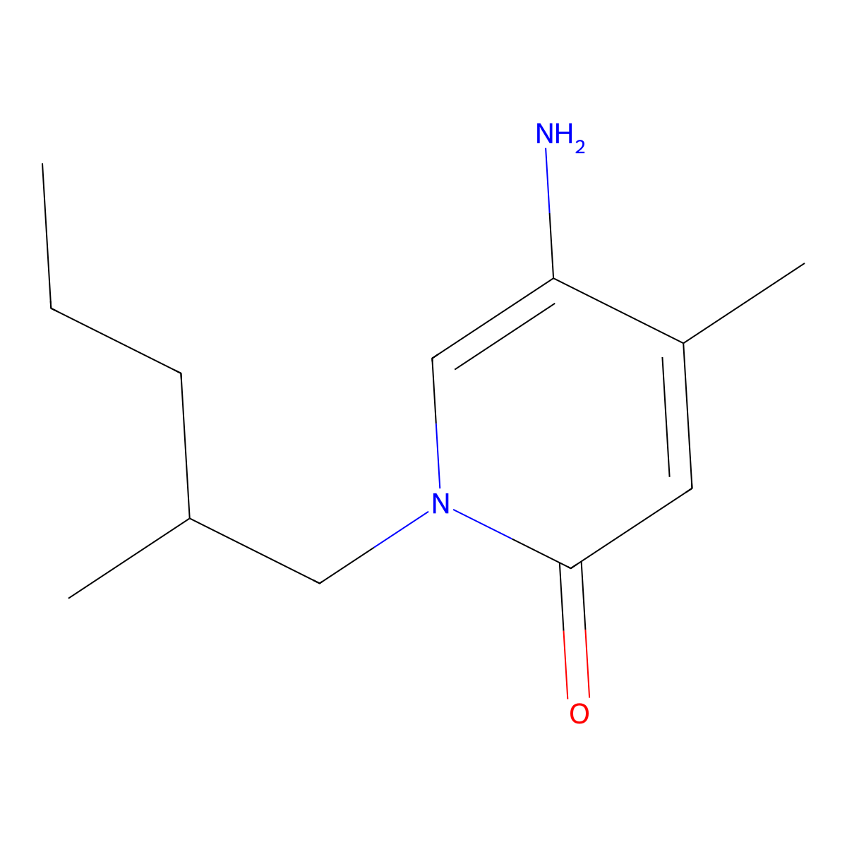 5-Amino-4-methyl-1-(2-methylpentyl)pyridin-2(1h)-one molecular structure, CAS 1512432-23-3