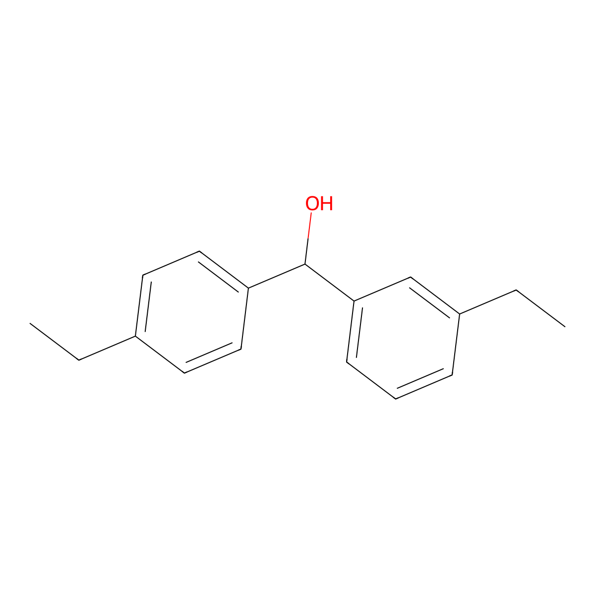 (3-Ethylphenyl)(4-ethylphenyl)methanol molecular structure, CAS 1512465-81-4