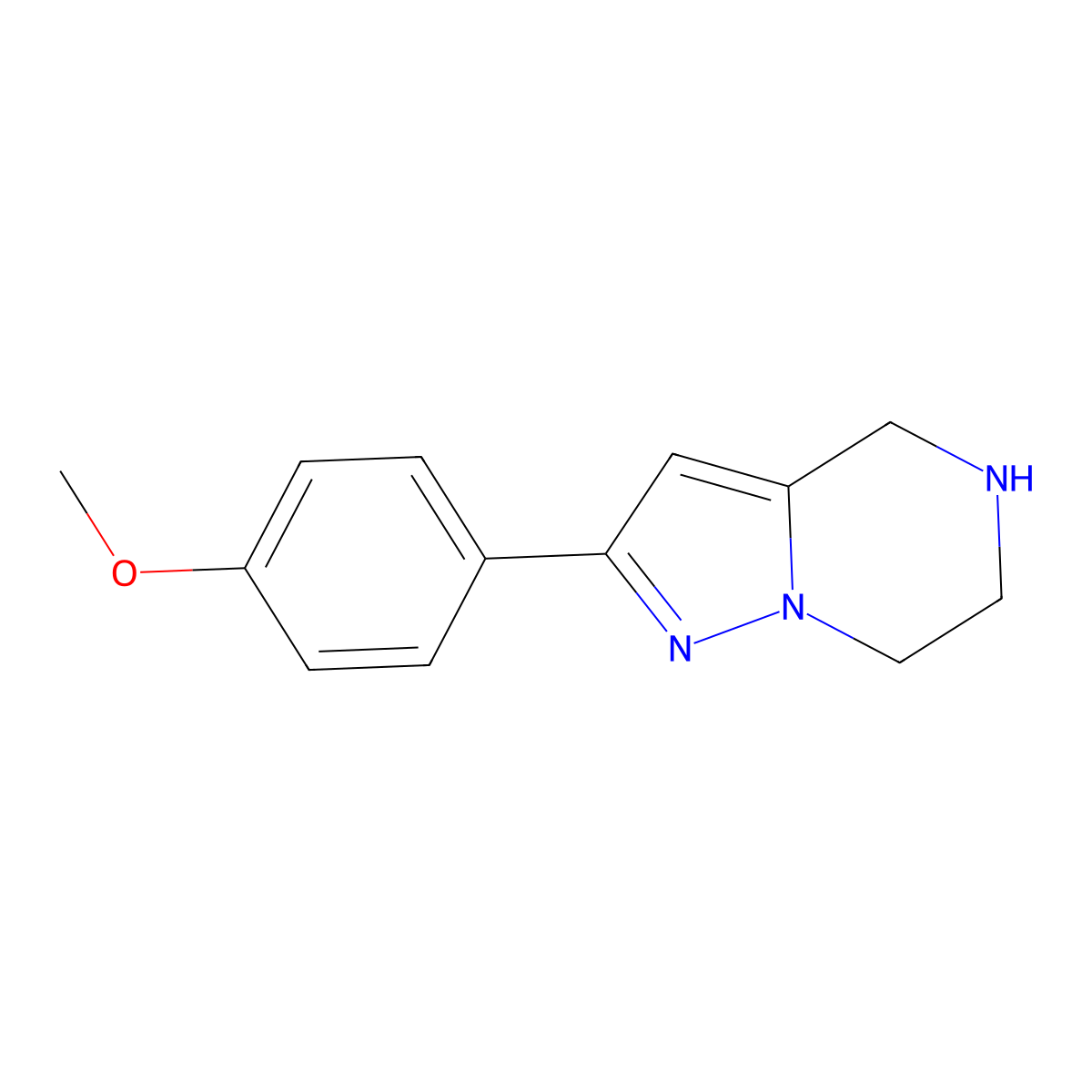 2-(4-Methoxyphenyl)-4,5,6,7-tetrahydropyrazolo[1,5-A]pyrazine molecular structure, CAS 1512466-81-7