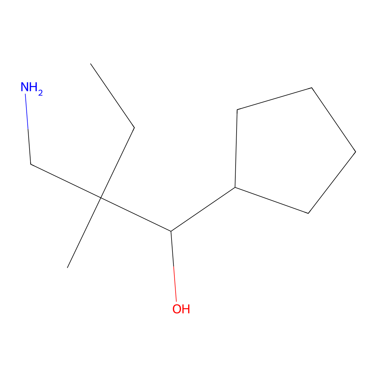 2-(Aminomethyl)-1-cyclopentyl-2-methylbutan-1-ol molecular structure, CAS 1512470-14-2