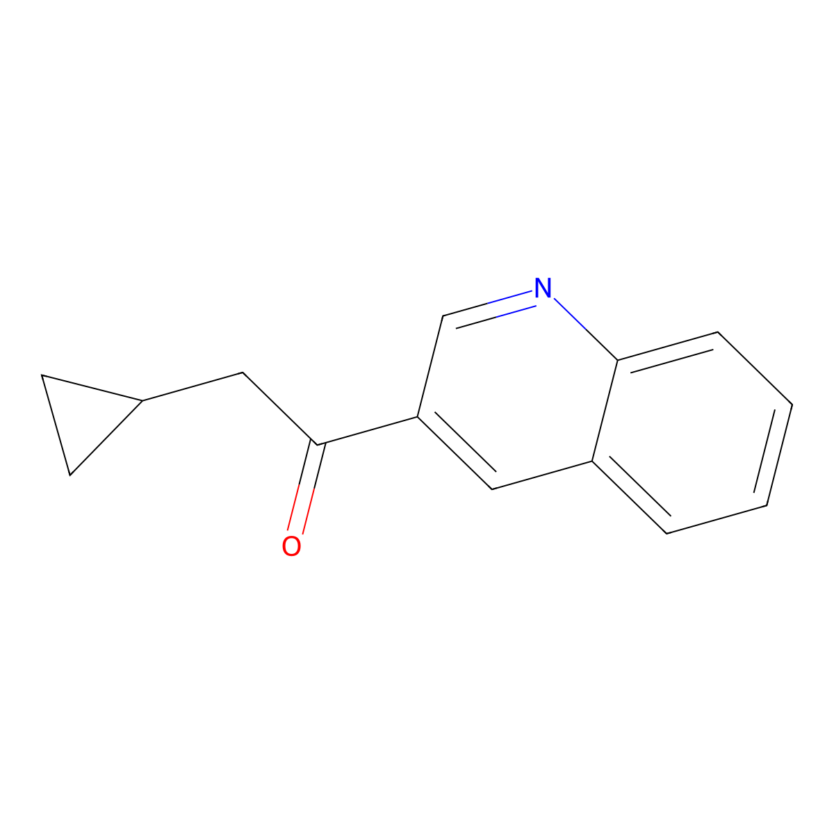 2-Cyclopropyl-1-(quinolin-3-yl)ethan-1-one molecular structure, CAS 1512487-40-9