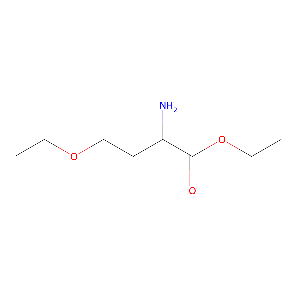 Ethyl 2-amino-4-ethoxybutanoate molecular structure, CAS 1512494-63-1