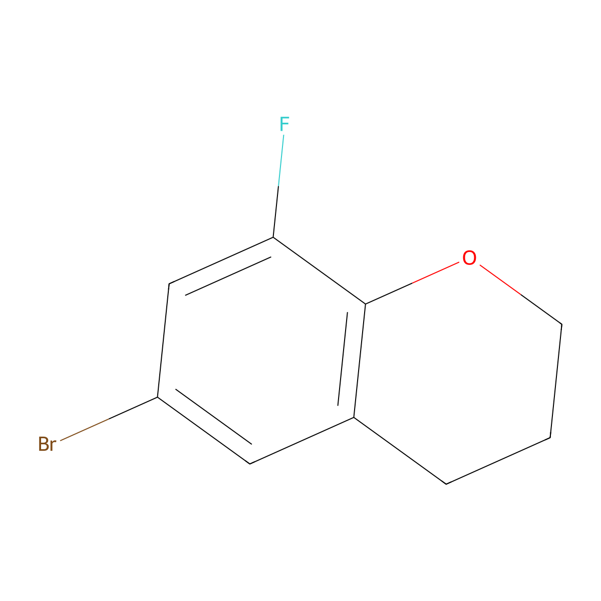6-Bromo-8-fluorochroman molecular structure, CAS 1512495-61-2