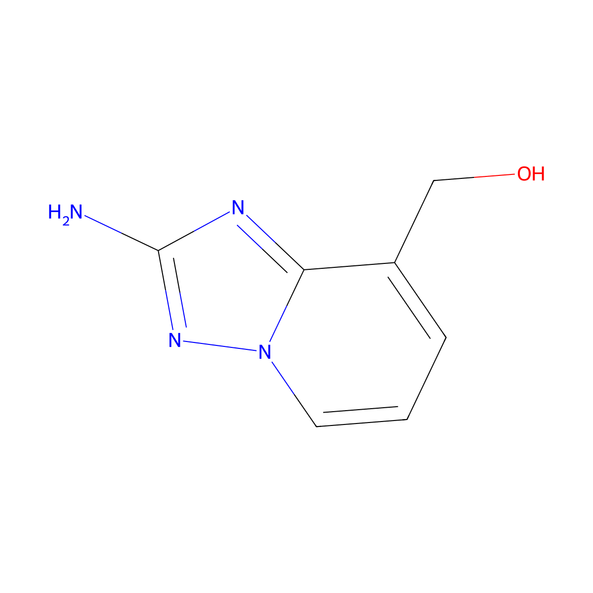 (2-Amino-[1,2,4]triazolo[1,5-A]pyridin-8-YL)methanol molecular structure, CAS 1512498-04-2
